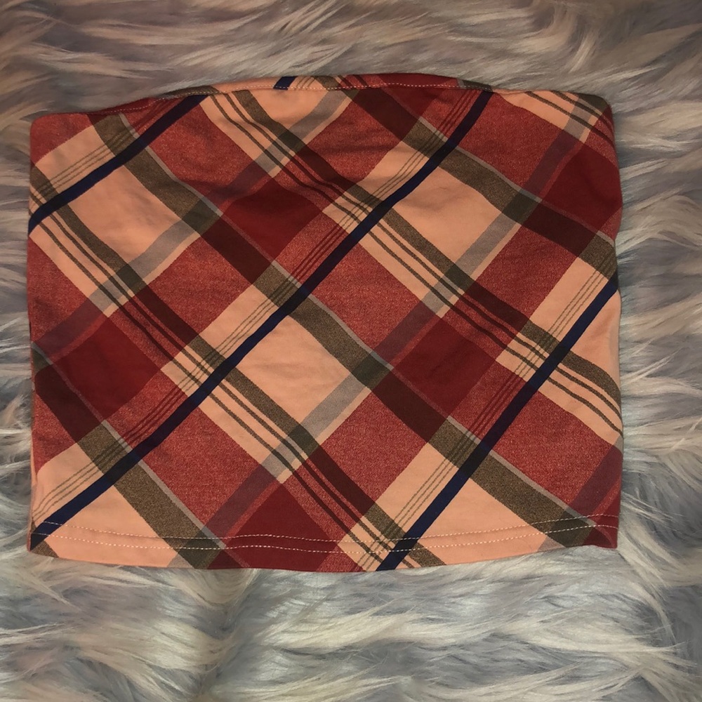 UO. Plaid tube top